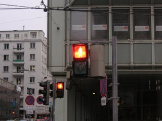 Red light for pedestrians