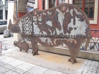 Metal rhinos